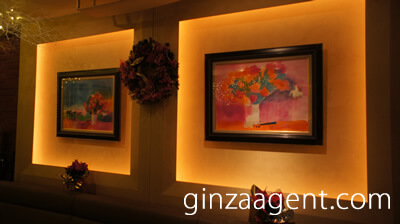 銀座クラブ・藍(らん)の店内に飾られている絵画