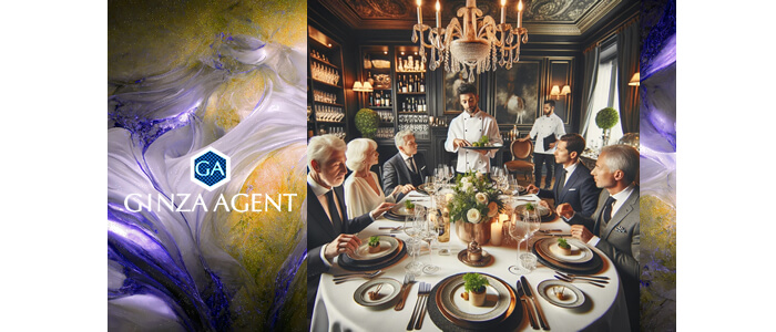 銀座の会員制高級クラブにご来店されている富裕層の趣味の1つ 一流レストラン、老舗料亭の訪問