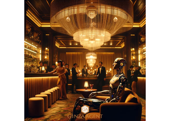2045年の銀座の会員制高級クラブ
