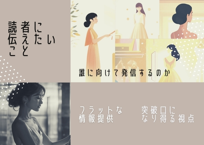 読者に伝えたいことと想定している対象