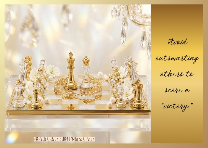 極力出し抜いて勝利体験をしない