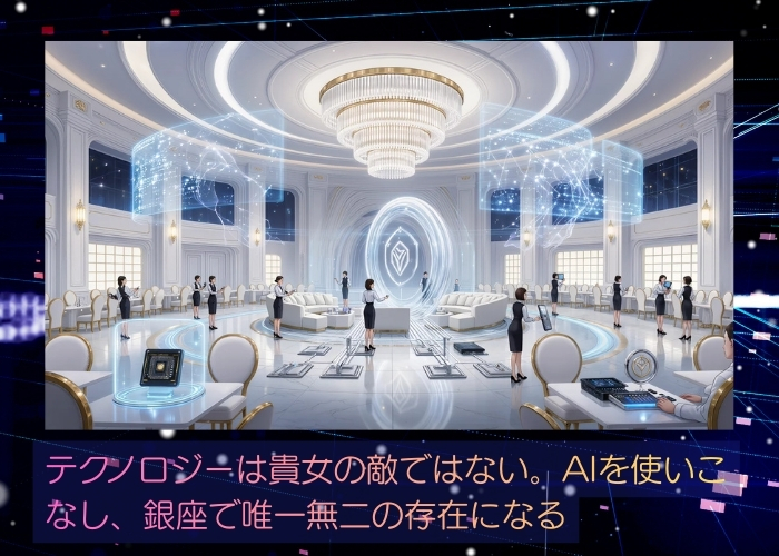 テクノロジーは貴女の敵ではない。AIを使いこなし、銀座で唯一無二の存在になる