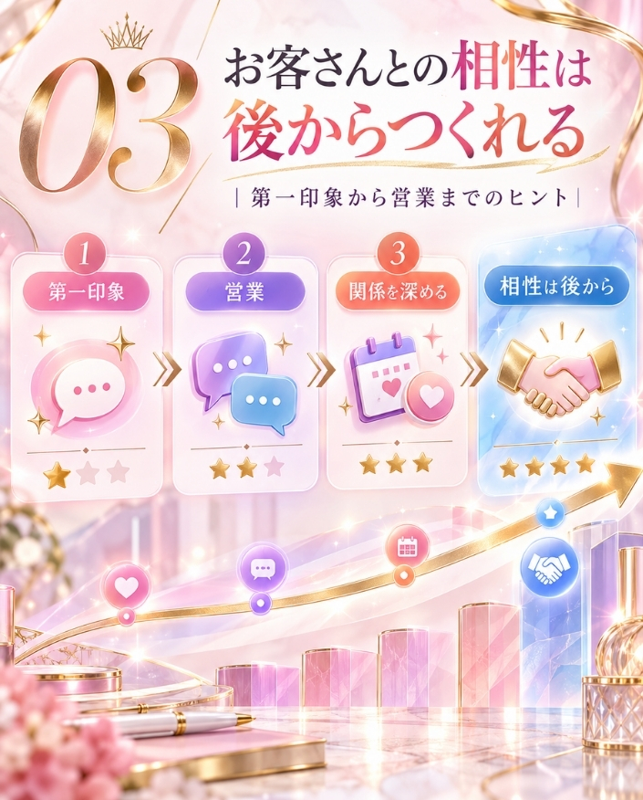 お客さんとの相性は関係の中で変わっていくことも|第一印象から営業までのヒント