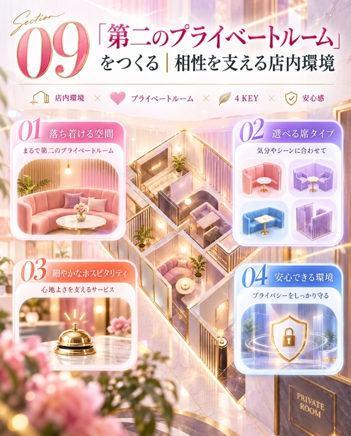 「第二のプライベートルーム」をつくる|相性を支える店内環境