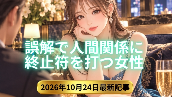 銀座の高級クラブ紹介で見えた、誤解で人間関係に終止符を打つ女性のメカニズム