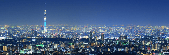 東京・スカイツリーが見える夜景